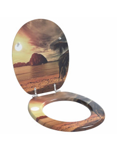 Sedile del WC Arancione 44 x 38 cm Pannello MDF