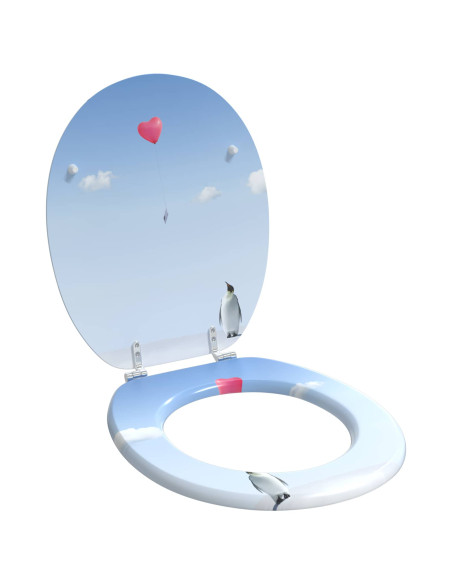 Sedile del WC Blu 44 x 38 cm Pannello MDF