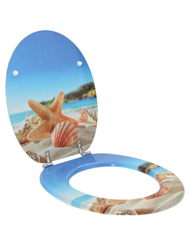 Sedile del WC Blu Chiaro 44 x 38 cm Pannello MDF