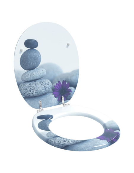 Sedile del WC Grigio 44 x 38 cm Pannello MDF