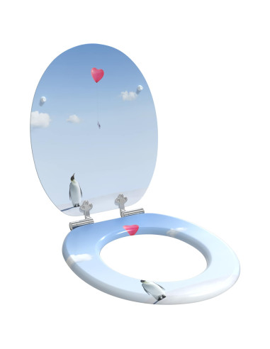 Sedile del WC Blu 44 x 38 cm Pannello MDF