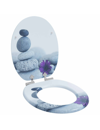 Sedile del WC Grigio 44 x 38 cm Pannello MDF