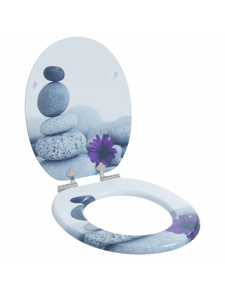 Sedile del WC Grigio 44 x 38 cm Pannello MDF