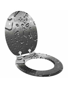 Sedile del WC Grigio 44 x 38 cm Pannello MDF