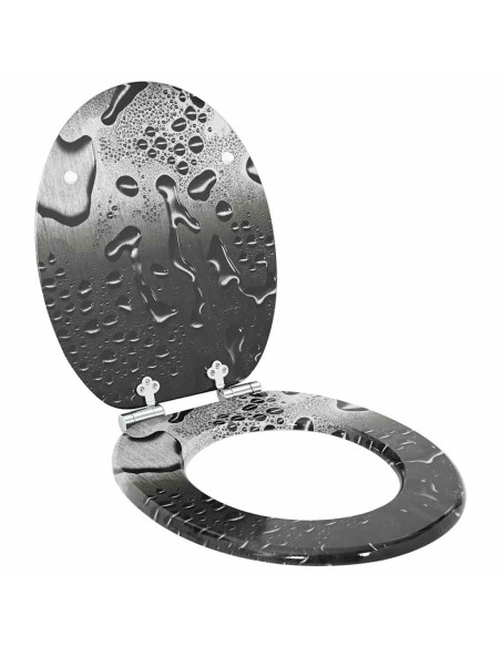 Sedile del WC Grigio 44 x 38 cm Pannello MDF