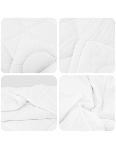 Set di Piumoni 3 pcs Bianco Microfibra e Piuma d'Oca