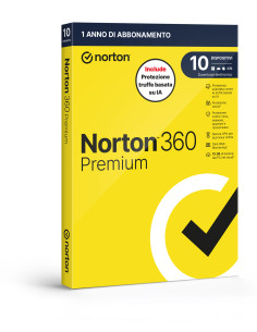 Norton 360 Premium 2026 | Antivirus per 10 Dispositivi Licenza di 1 Anno