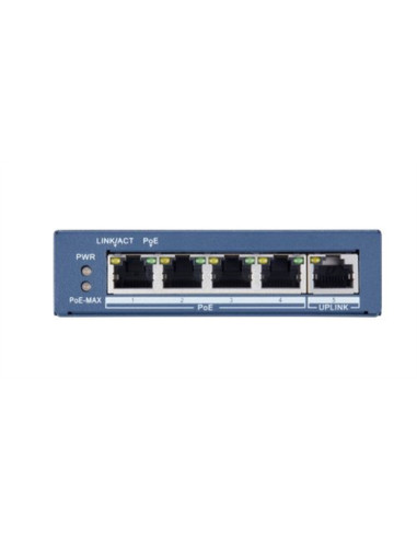 HIKVISION SWITCH 4 PORT GIGABIT UNMANAGED POE SWITCH  1 GIGABIT RJ45 UPLINK PORT, 802.3AF/AT, POE PO