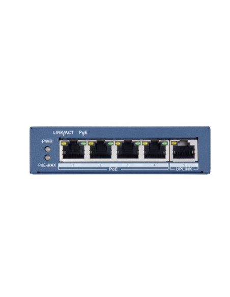 HIKVISION SWITCH 4 PORT GIGABIT UNMANAGED POE SWITCH  1 GIGABIT RJ45 UPLINK PORT, 802.3AF/AT, POE PO