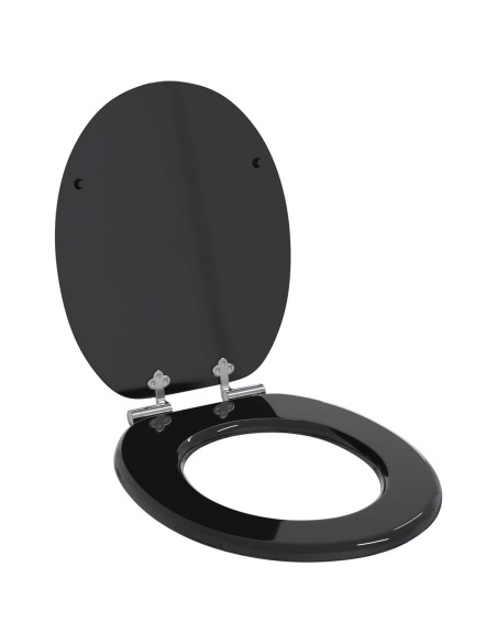 Sedile del WC Nero 44 x 38 cm Pannello MDF