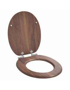 Sedile del WC Marrone 44 x 38 cm Pannello MDF