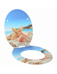 Sedile del WC Conchiglia di mare 44 x 38 cm Pannello MDF