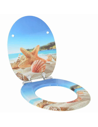 Sedile del WC Conchiglia di mare 44 x 38 cm Pannello MDF