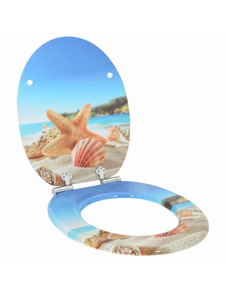 Sedile del WC Conchiglia di mare 44 x 38 cm Pannello MDF