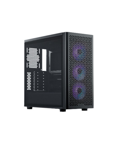 CASE COOLER MASTER MIDI TOWER "ELITE 502", ITX/MATX/ATX USB-C, 2X3.5",2*2,5", Fan12cm ARGB- No Alim., BK - E502-KGNN-S00