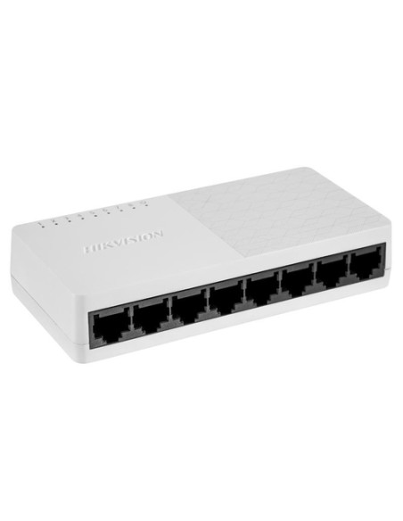 HIKVISION SWITCH 8 PORTE GIGABIT PLASTICO, L2, UNMANAGED, RJ45 PORTS, DESKTOP PLASTIC SWITCH
