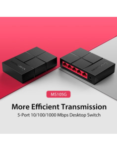 MERCUSYS GIGABIT SWITCH MS105G MINI 5 PORTE GIGABIT PLASTICA