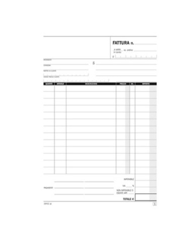 0F5 FATTURE AD 1 ALIQUOTA 50/50