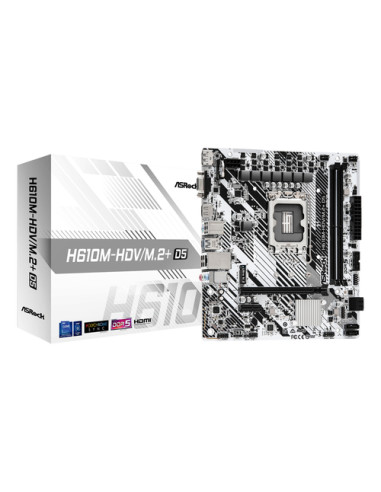 ASRock H610M-HDV/M.2+ Intel H610 2*DDR5 1*M.2 4*SataIII sk1700 HDMI/DisplayPort/VGA mATX