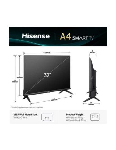 32 A49Q HD SMART VIDAA