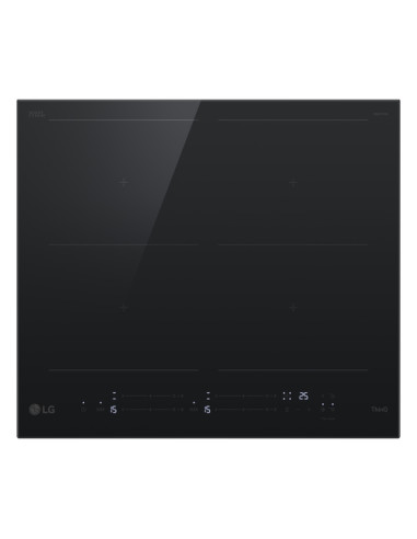 LG CBIZ2437B Piano cottura induzione 60cm, 7,4kW con limitatore, 4 zone, 2 flex, Wi-Fi