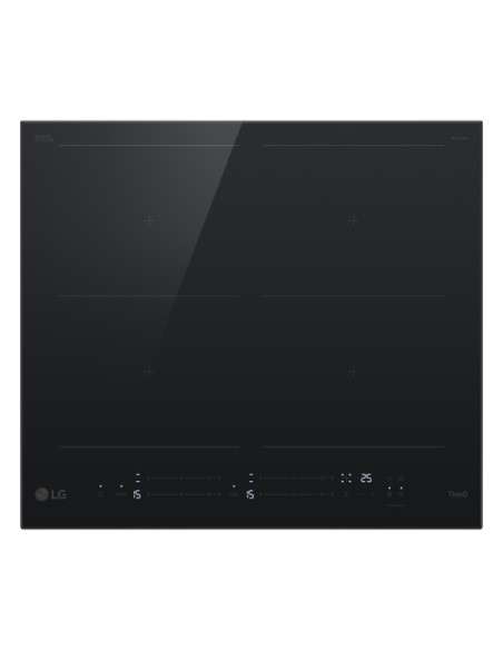 LG CBIZ2437B Piano cottura induzione 60cm, 7,4kW con limitatore, 4 zone, 2 flex, Wi-Fi
