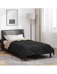 Duvet Estivo Nero e Talpa 220 x 155 cm Microfibra