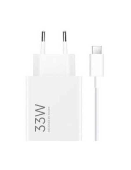 XIAOMI 33W WALL CHARGING COMBO USB-A + CAVO USB-C WHITE