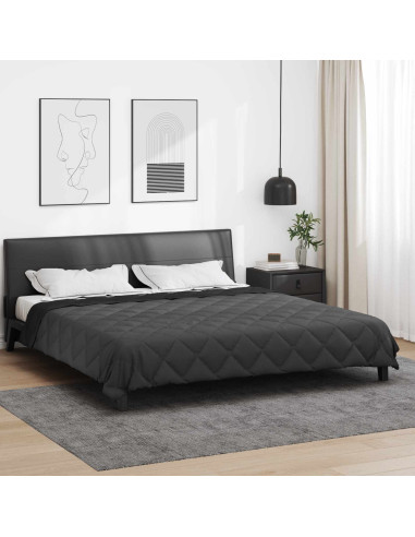 Duvet Estivo Nero e antracite 220 x 240 cm Microfibra