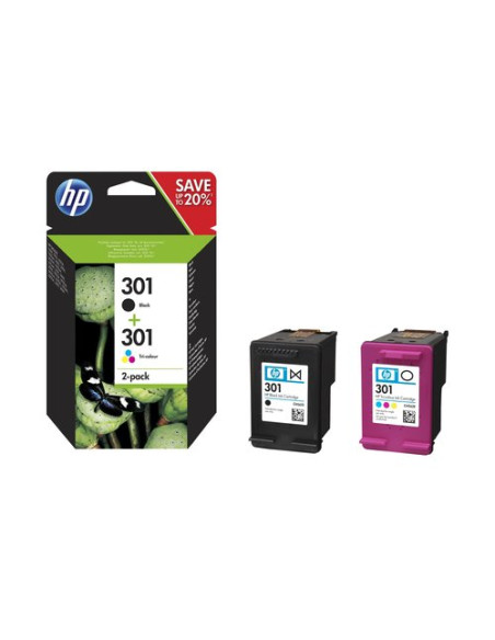 INK HP N9J72AE N.301 Nero + Colore X Deskjet F2050 1510 3050 3050A 1050 2050A OJ-2620 OJ-4630