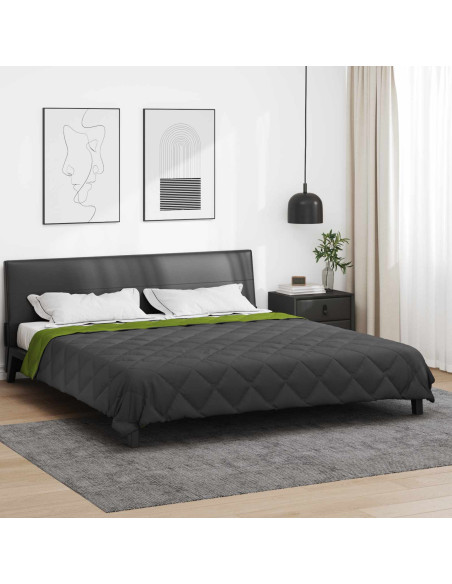 Duvet Estivo Verde e Antracite 220 x 240 cm Microfibra