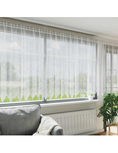 Tenda in Pizzo con tende Bianco 1200 x 140 cm Poliestere