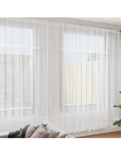 Tenda in Pizzo con tende Bianco 1200 x 300 cm Poliestere