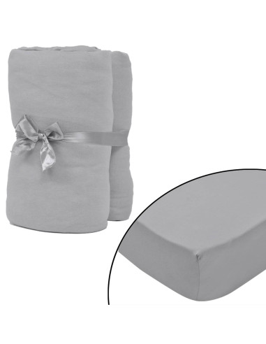 Lenzuola Grigio 210 x 190 cm Cotone