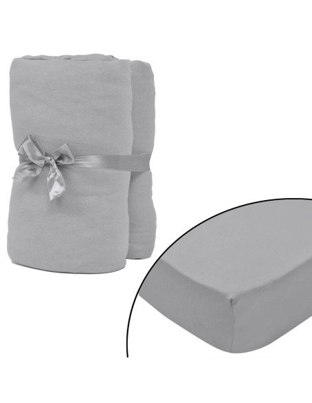 Lenzuola Grigio 210 x 190 cm Cotone