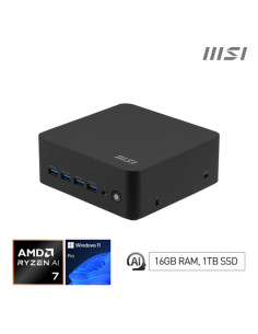 MSI Cubi Z AI 8M R7 8845HS FS 16GB 1TB W11P AMD Ryzen™ 7 DDR5-SDRAM SSD Windows 11 Pro Mini PC Nero