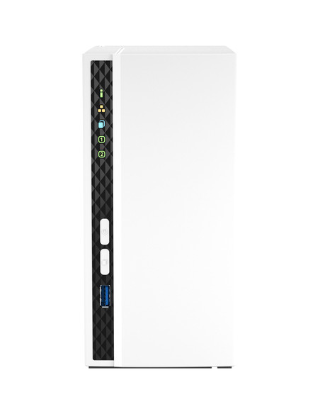 QNAP TS-233 server NAS e di archiviazione Tower ARM Cortex-A55 2 GB 0 TB QNAP QTS Bianco