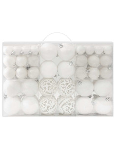 Set Palline di Natale 100 pz Bianco