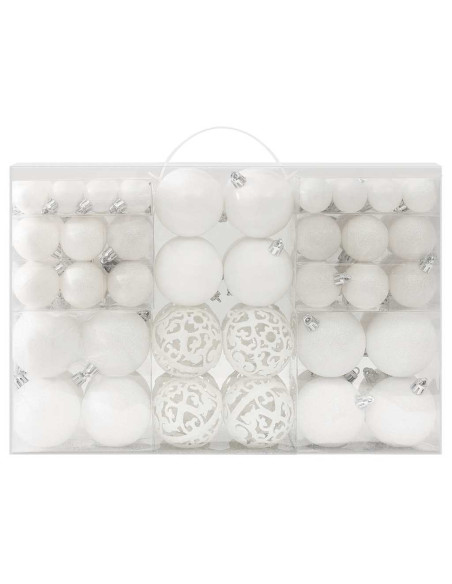 Set Palline di Natale 100 pz Bianco