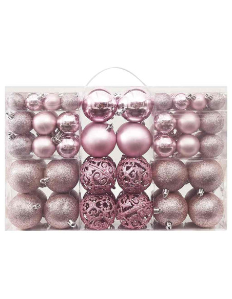 Set Palline di Natale 100 pz Rosa