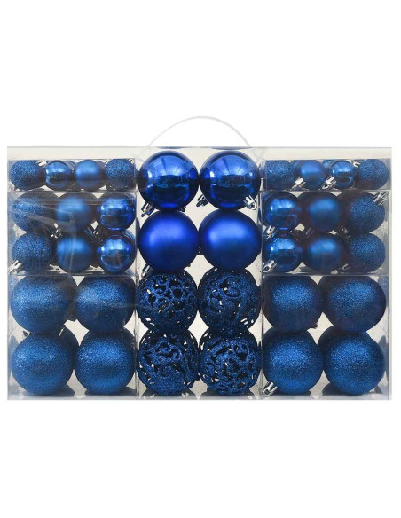 Set Palline di Natale 100 pz Blu
