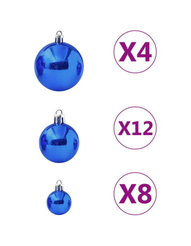 Set Palline di Natale 100 pz Blu