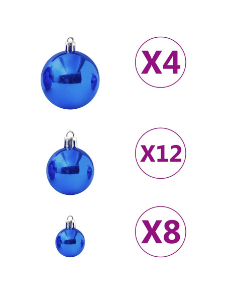 Set Palline di Natale 100 pz Blu