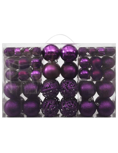Set Palline di Natale 100 pz Viola