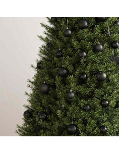 Set Palline di Natale 111 pz Nero in Polistirene 2