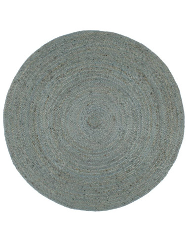Tappeto Lavorato a Mano in Juta Rotondo 180 cm Verde Oliva