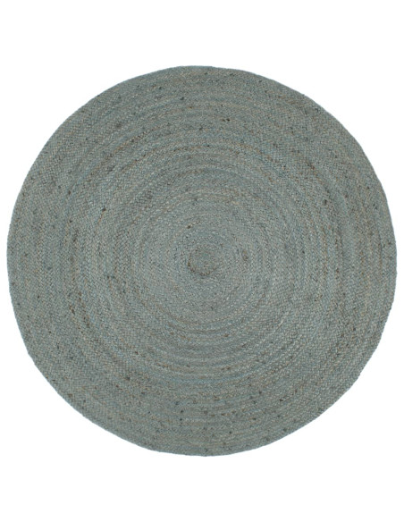 Tappeto Lavorato a Mano in Juta Rotondo 210 cm Verde Oliva