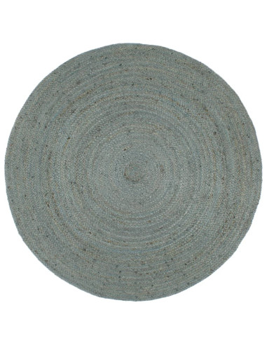 Tappeto Lavorato a Mano in Juta Rotondo 240 cm Verde Oliva