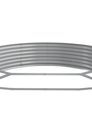 Letto Giardino Acciaio Verniciato a Polvere 373x140x36cm Grigio