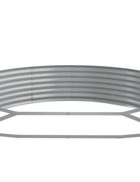 Letto Giardino Acciaio Verniciato a Polvere 373x140x36cm Grigio